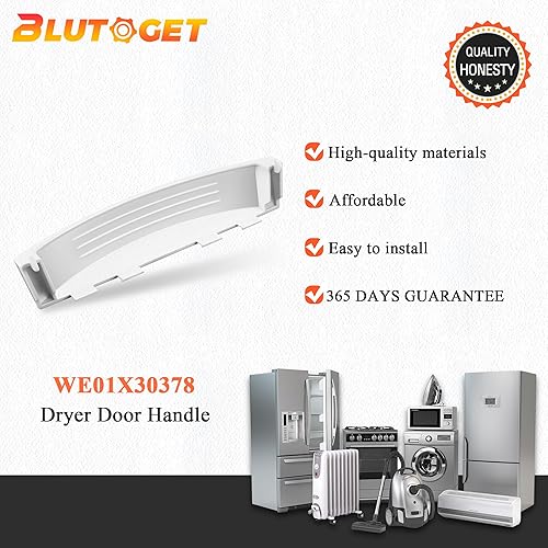 Miniatura 8 de Blutoget Actualización WE01X30378 WE1M1068 - Manija de puerta de secadora de repuesto para GE GUD27ESSMWW GUD27ESSM1WW Ken-More - Manija de puerta