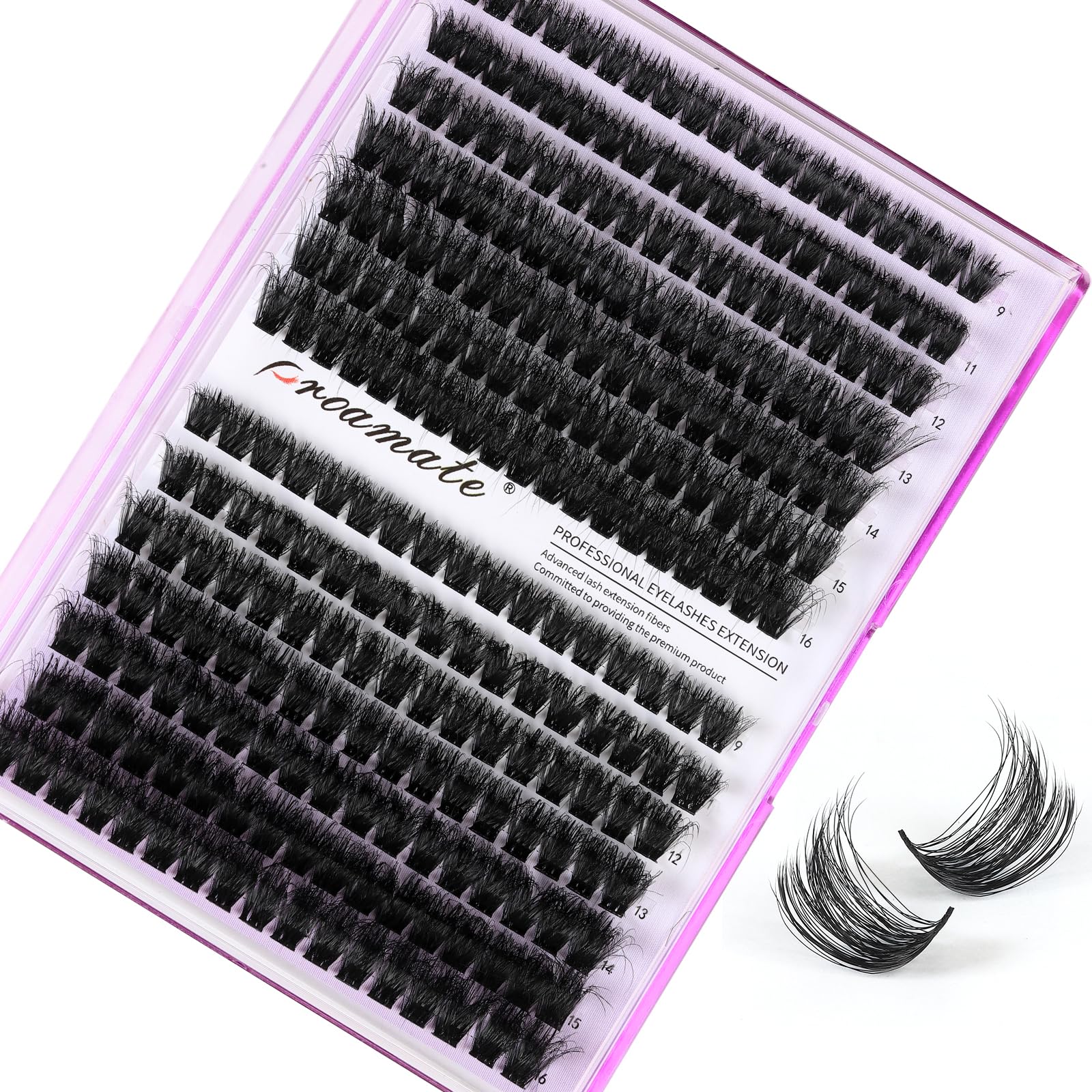 Proamate Cluster Lashes Individual Lashes DIY Eyelash Soft Natural Easy Fan Lash Individual False Lashes for Personal Use at Home (3D Fluffy 80D+100D)