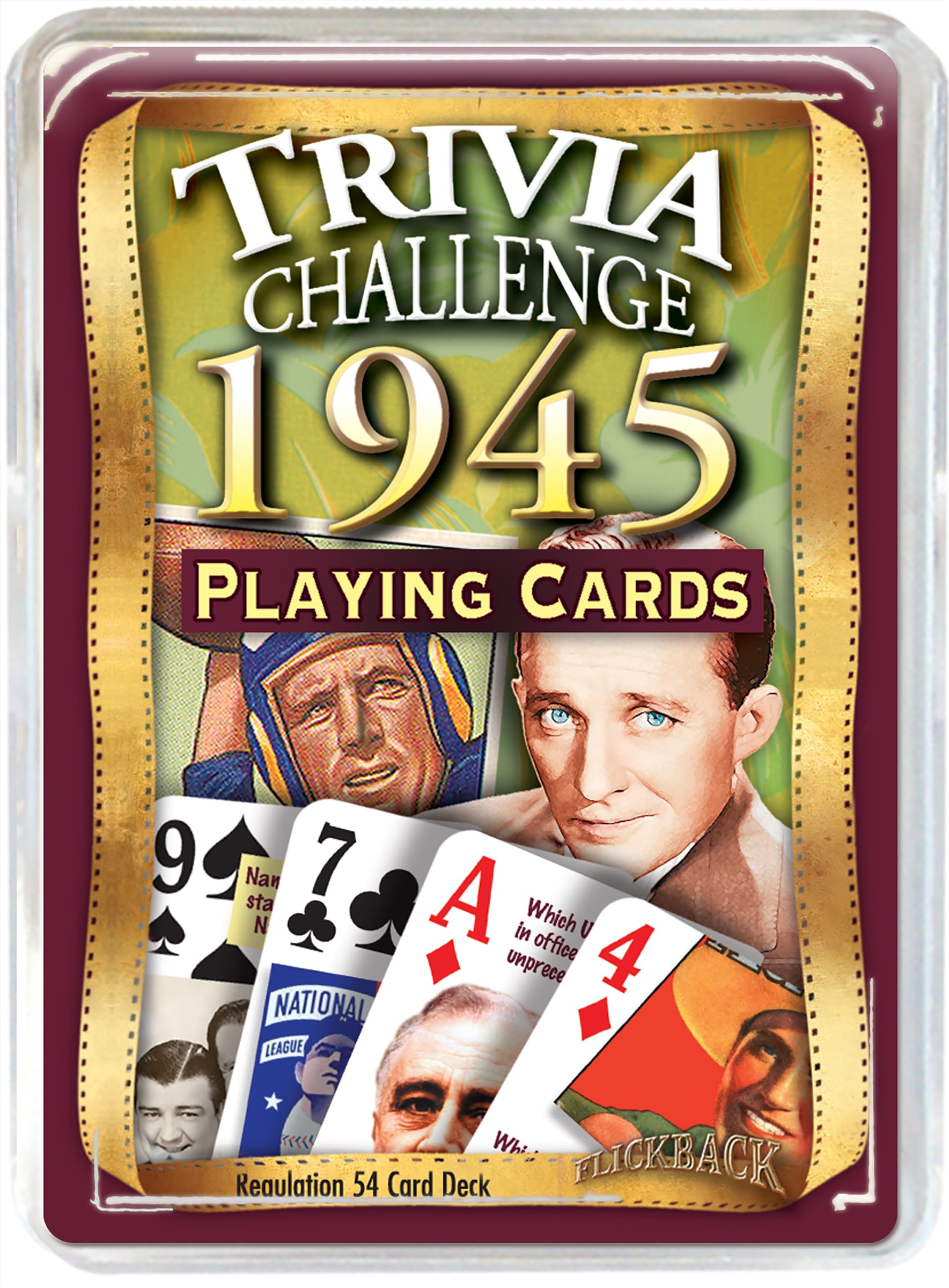Flickback 1945 Trivia Playing Cards: Birthday or Anniversary Cards