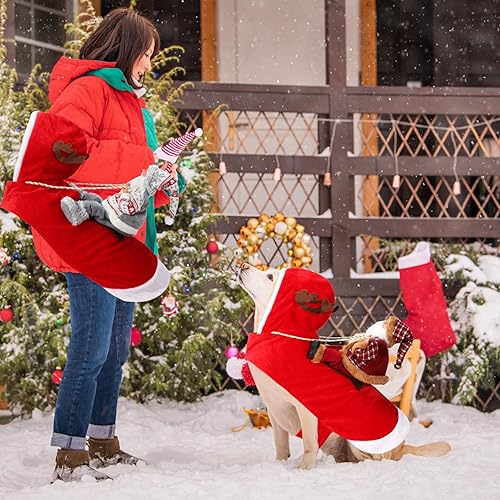 Miniatura 9 de BWOGUE - Ropa de navidad para mascotas, disfraz de Papá Noel, cosplay para fiestas, disfraces de perros y gatos, pequeños, medianos y grandes