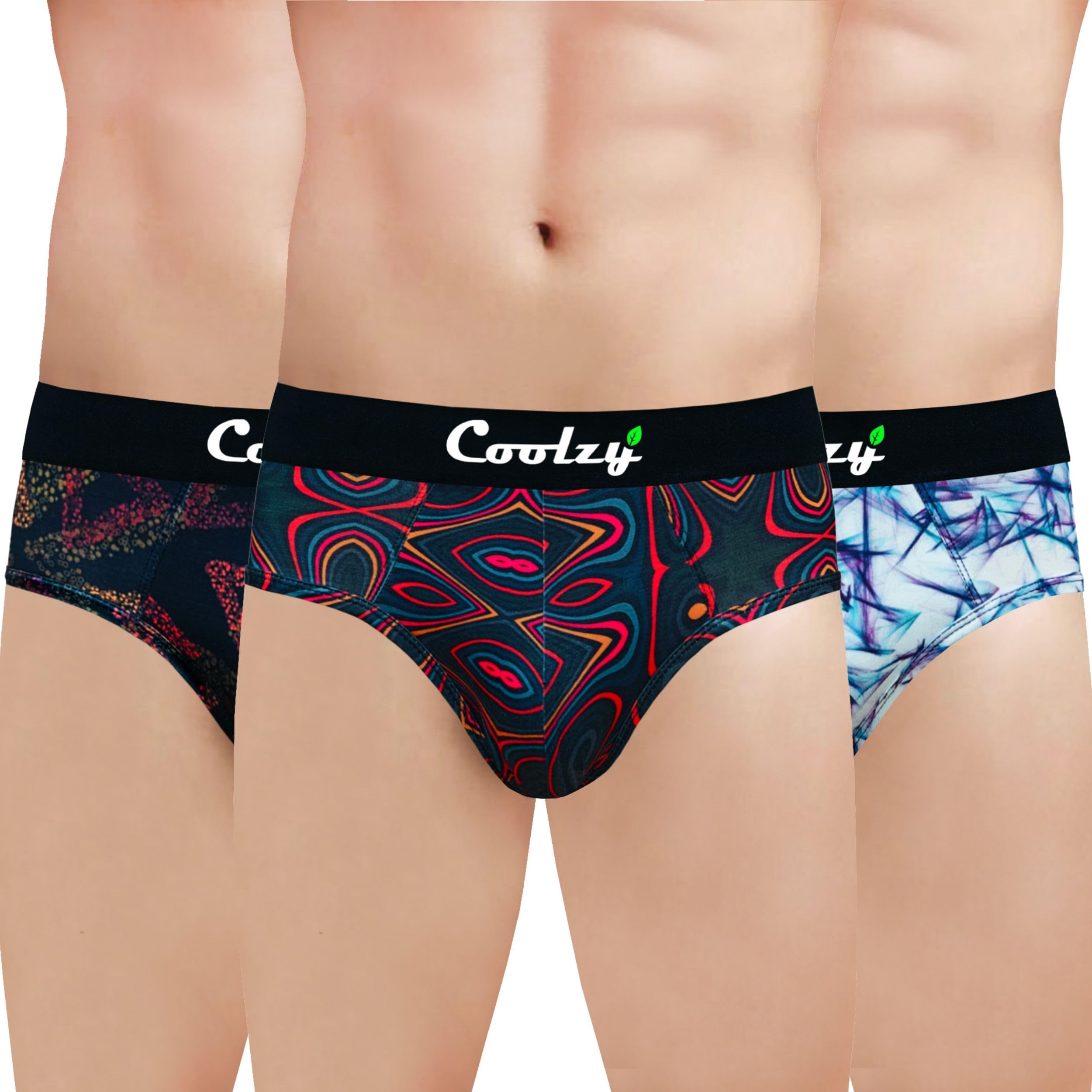 coolzy Cotton Spendex Fabric Altra Soft Brief Printed Underwear Pack of 3-picture-31