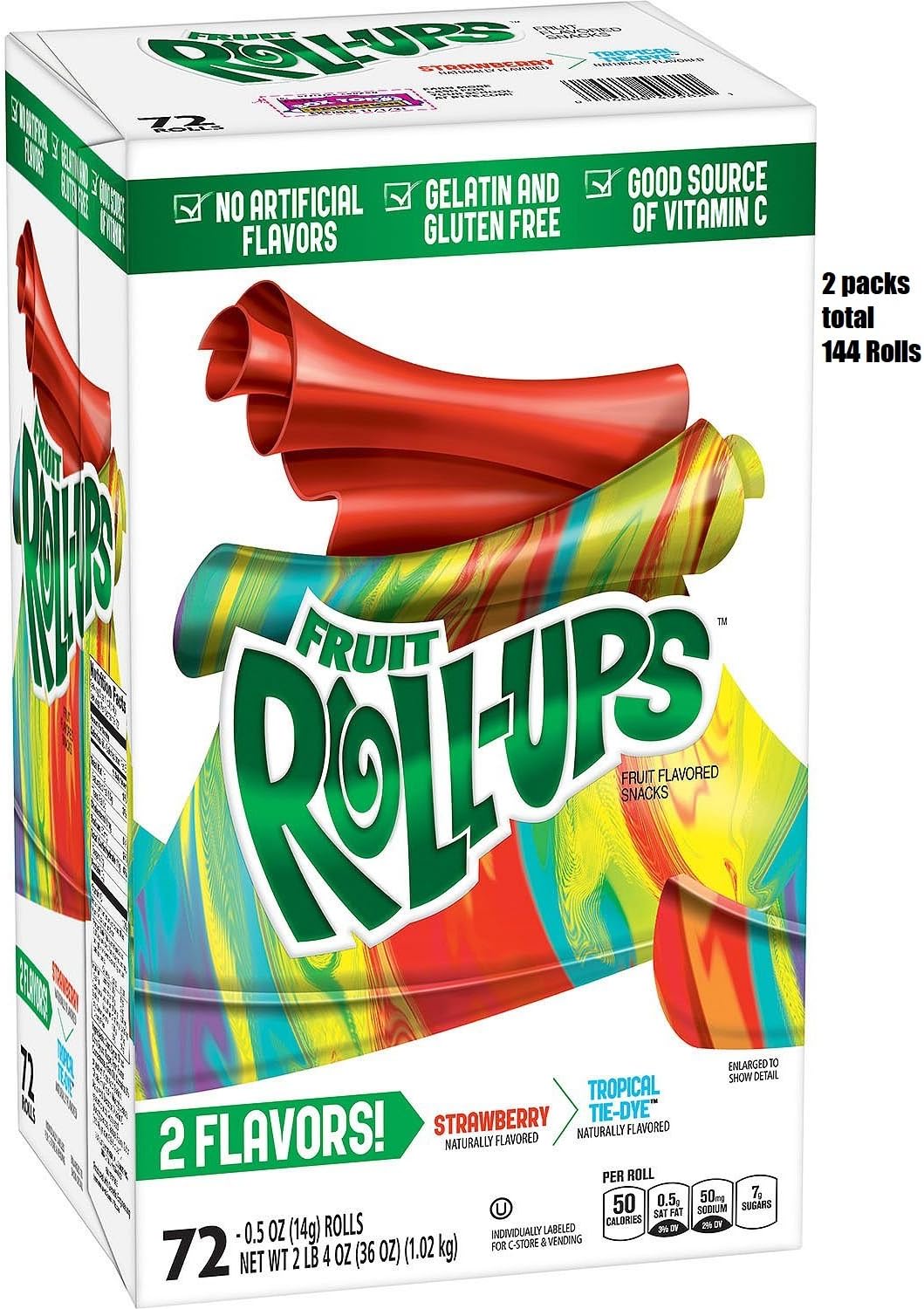Fruit Roll-Ups, 0.5 Ounce Roll, (144 count)