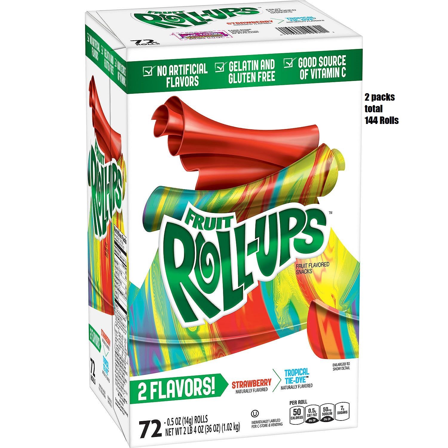 Fruit Roll-Ups, 0.5 Ounce Roll, (144 count)