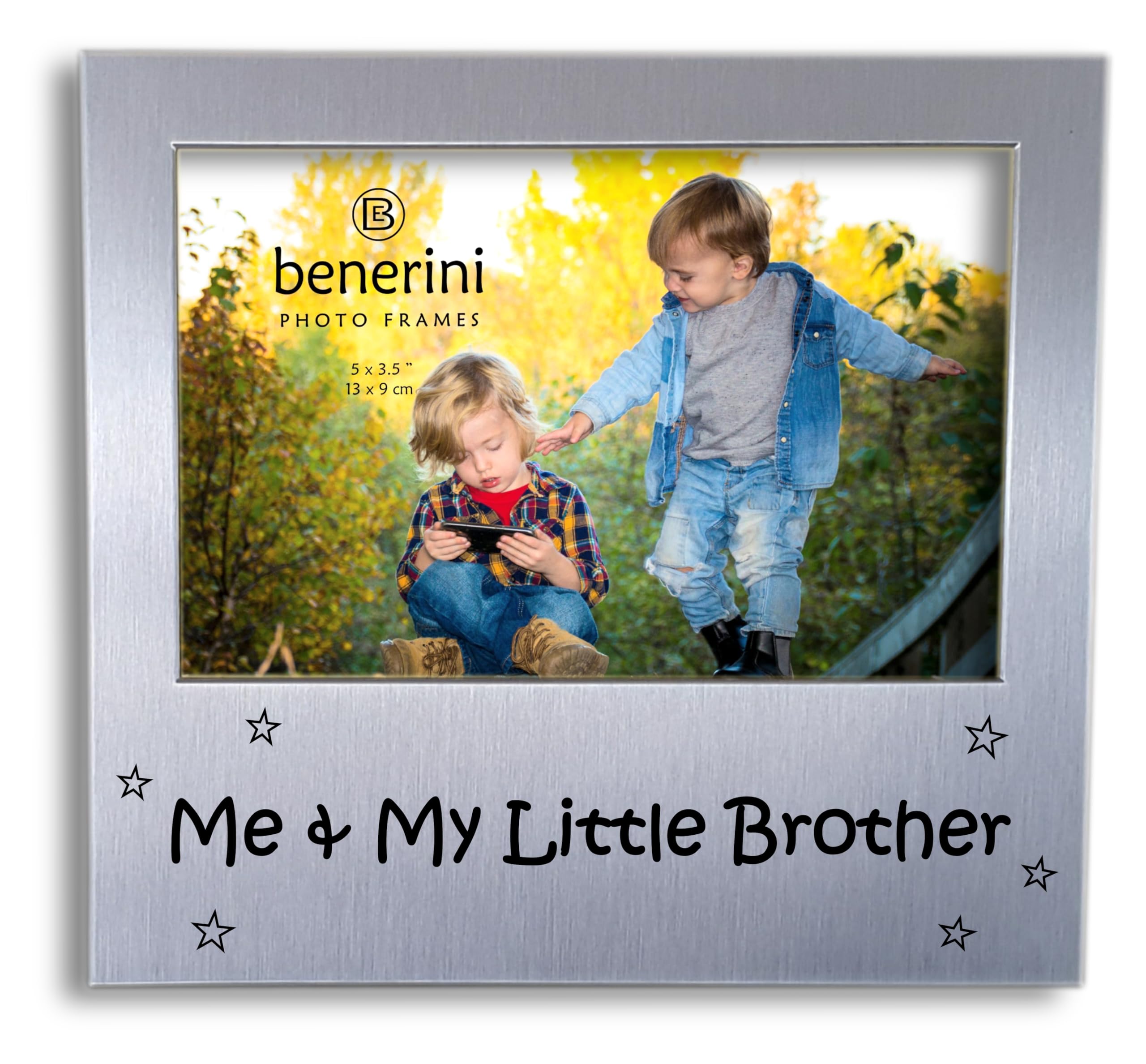 Me & My Little Brother Photo Frame - Gift For Brother Or Sister - Gift Idea - Birthday Christmas Keepsake Present Picture - 5 x 3.5 inch - Style 3