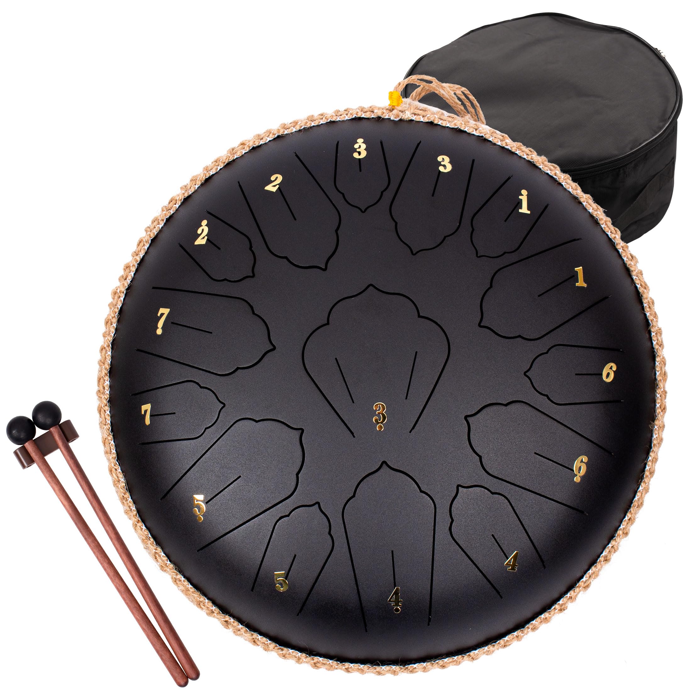 Amazon.com: LOMUTY Steel Tongue Drum 15 Notes 12 Inches C-Major