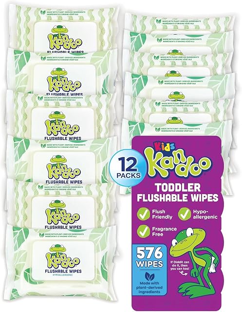 Kandoo Sensitive Unscented Flushable Wipes for Baby and Kids