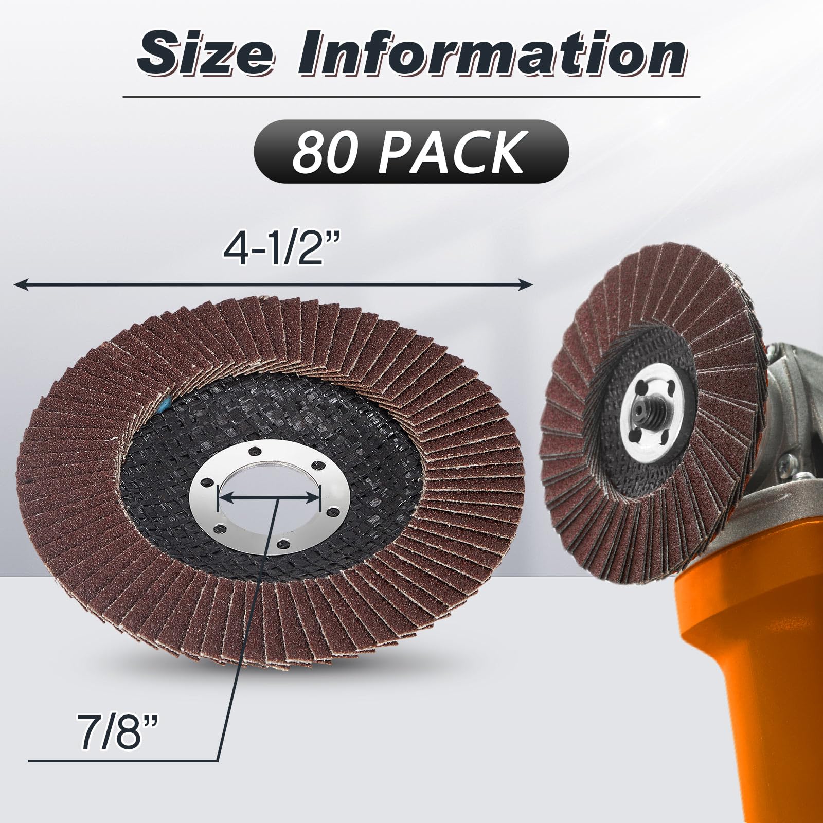 Landhoow Flap Discs - 80 Pcs Sanding Wheels -2