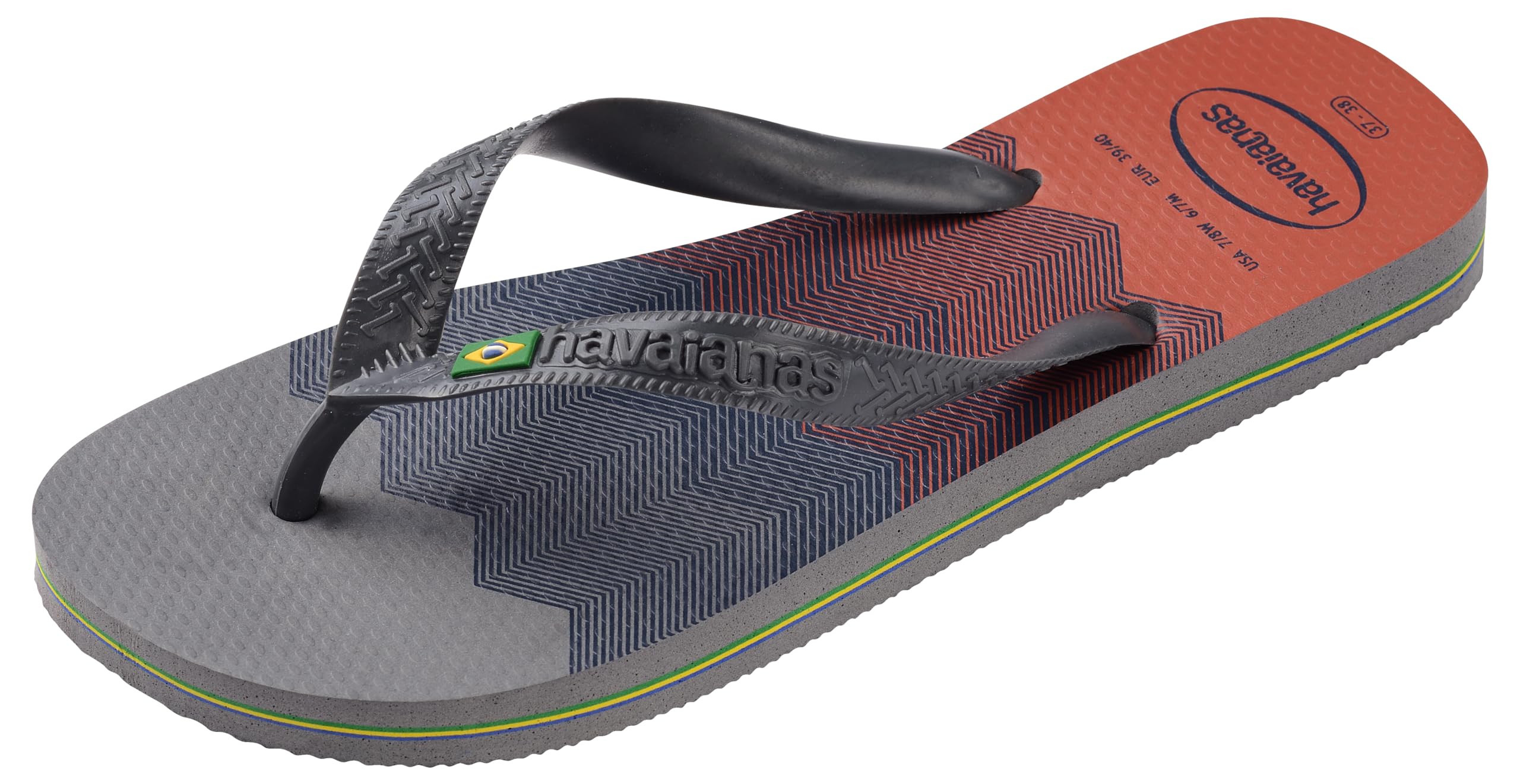 Havaianas Unisex Brasil Fresh Flip-Flop, Steel Grey/Steel Grey, 6/7 UK
