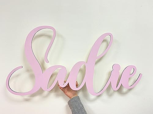 Miniatura 4 de Name Sign for Nursery Wooden Name Plaque Baby Girl Wall Decor Boys Room Nameplate Birthday Laser Cut Letters Sign Grib Newborn Gift