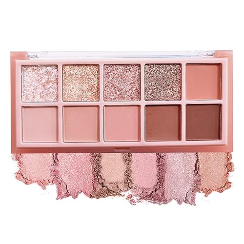 Paleta de sombra de ojos de doble color con purpurina mate, paleta de maquillaje de sombra de ojos de alto pigmento en polvo, maquillaje de ojos