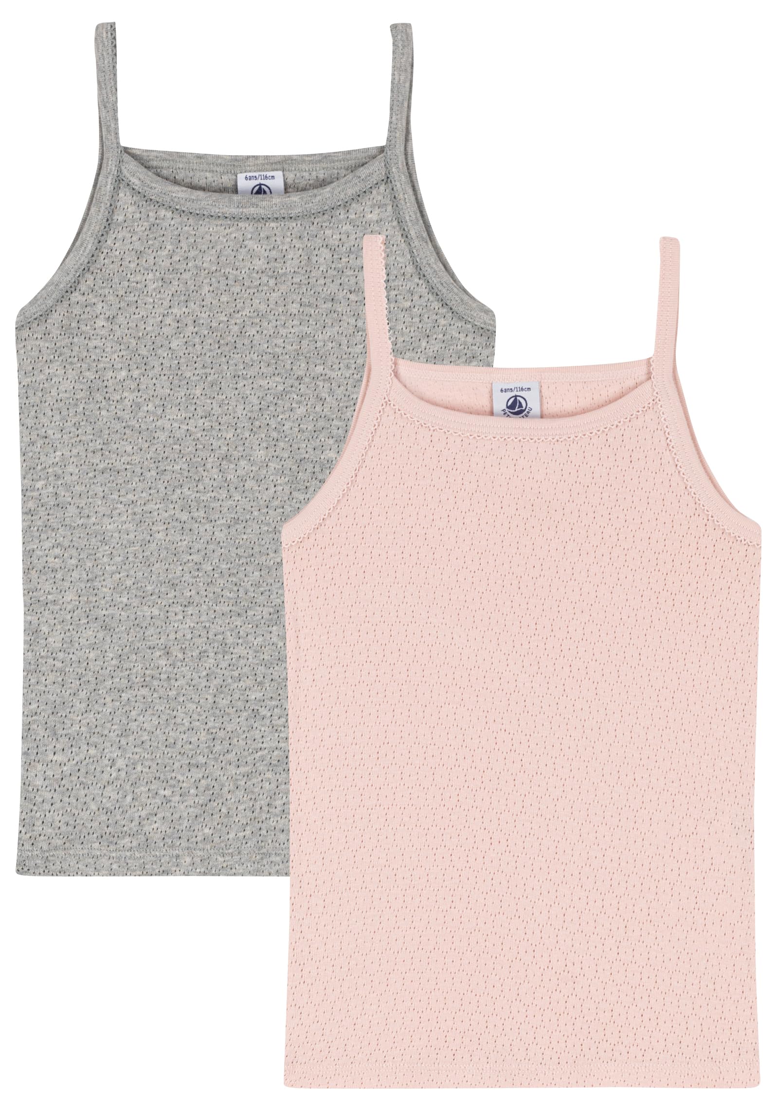 Petit Bateau Mädchen Hosenträgerhemden (2er Pack)