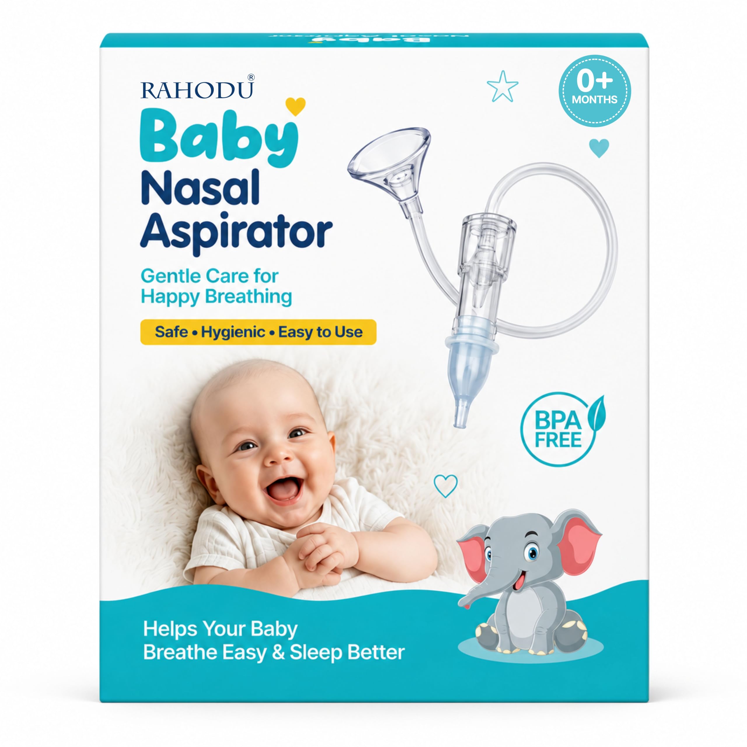 Sweese Rahodu Baby Nasal Aspirator for Newborn & Infants | BPA-Free Manual Nose Cleaner | Gentle Silicone Nasal Suction Device | Hygienic Mucus Remover | Reusable Easy-to-Clean Baby Nose Cleaner | 0+ Months-image-48