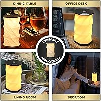 Vista 5 de Foldable LED Desk Lamp – USB Rechargeable & Portable - Dimmable Touch Control Light with Adjustable Height up to 8.25" for Office, Travel, Bedside