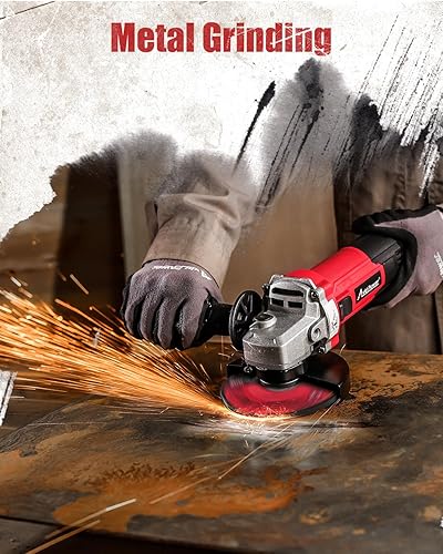 Miniatura 4 de AVID POWER Amoladora angular de 4-12 pulgadas, amoladora eléctrica de 750 W, 6.5 amperios, 11500 RPM, con muelas de molienda y corte, mango