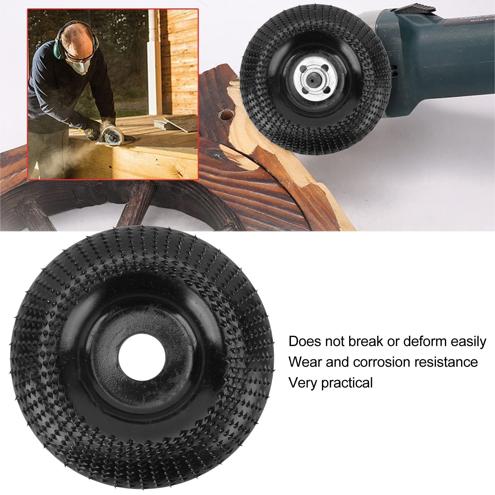 Disque De Sculpture Sur Bois 12 Dents 22mm - Lame Pour Meuleuse D'Angle 125mm Outil Bricolage