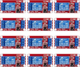 DIANN 12pcs DC 12V Relay Module 1 Channel Relay Board with Optocoupler Support High/Low Level Trigger