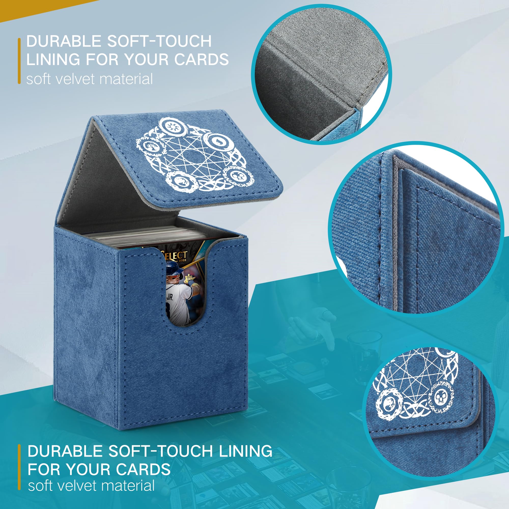 Deck Box Para Commander 100 Cartas – Caja Magnética De PU, Compatible Con MTG, Yugioh Y Otros Deck Box Para Commander 100 Cartas – Caja Magnética De PU, Compatible Con MTG, Yugioh Y Otros
