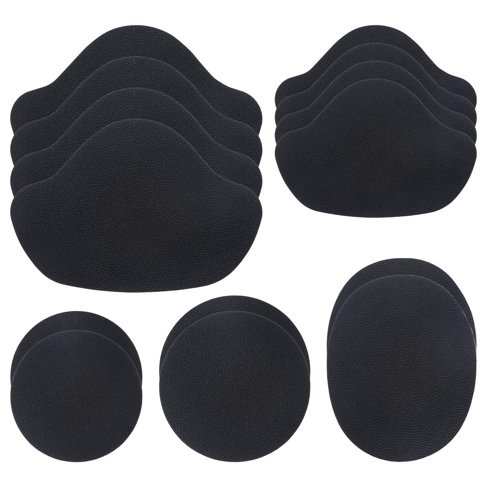 Giantree14 Pcs Shoe Hole Repair Patch, Hole Patches, Self-Adhesive Sneaker Heel Repair Patch, Knee Patches Black Sneaker Hole Vamp Repair Sticker, Anti-abrasive Quick Repair Shoes Tool