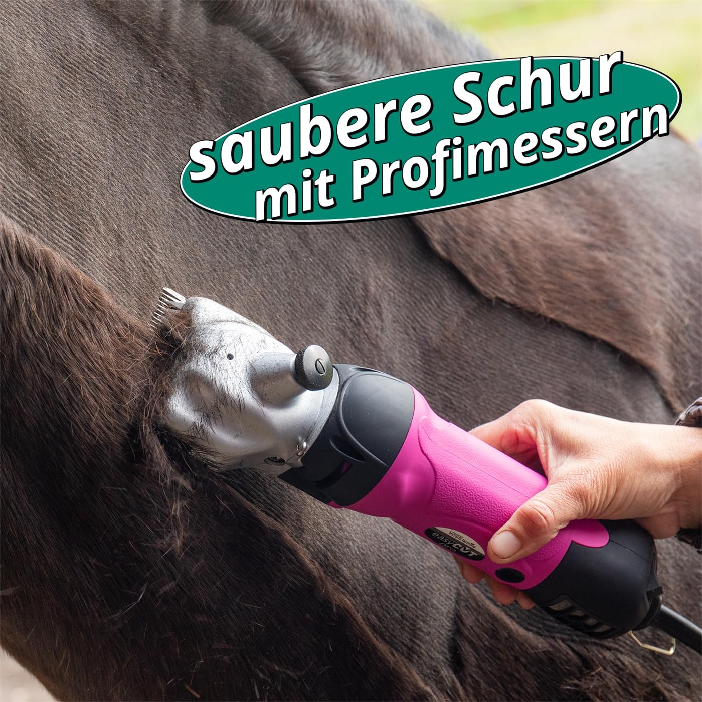 VOSS.farming easyCUT Pro Pferdeschermaschine Pink Aesculap Schermesser Set