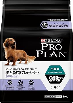 Pro Plan Dog Food, Dry, Small Dogs, For Adults 9 Years and Up, Supports Brain and Memory Skills, Chicken, 28.6 oz 800 g