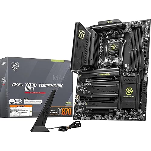 MSI MAG X870 Tomahawk WiFi Mainboard, ATX - Unterstützt AMD Ryzen 9000/8000/7000 Prozessoren, AM5-80A SPS VR M, DDR5 Memory Boost 8400+MT/s (OC), PCIe 5.0 x16 & 4.0 x16, M.2 Gen5, Wi-Fi 7, 5G LAN - MAG X870 TOMAHAWK WIFI