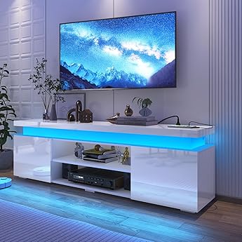 DWVO White TV Stands for Living Room