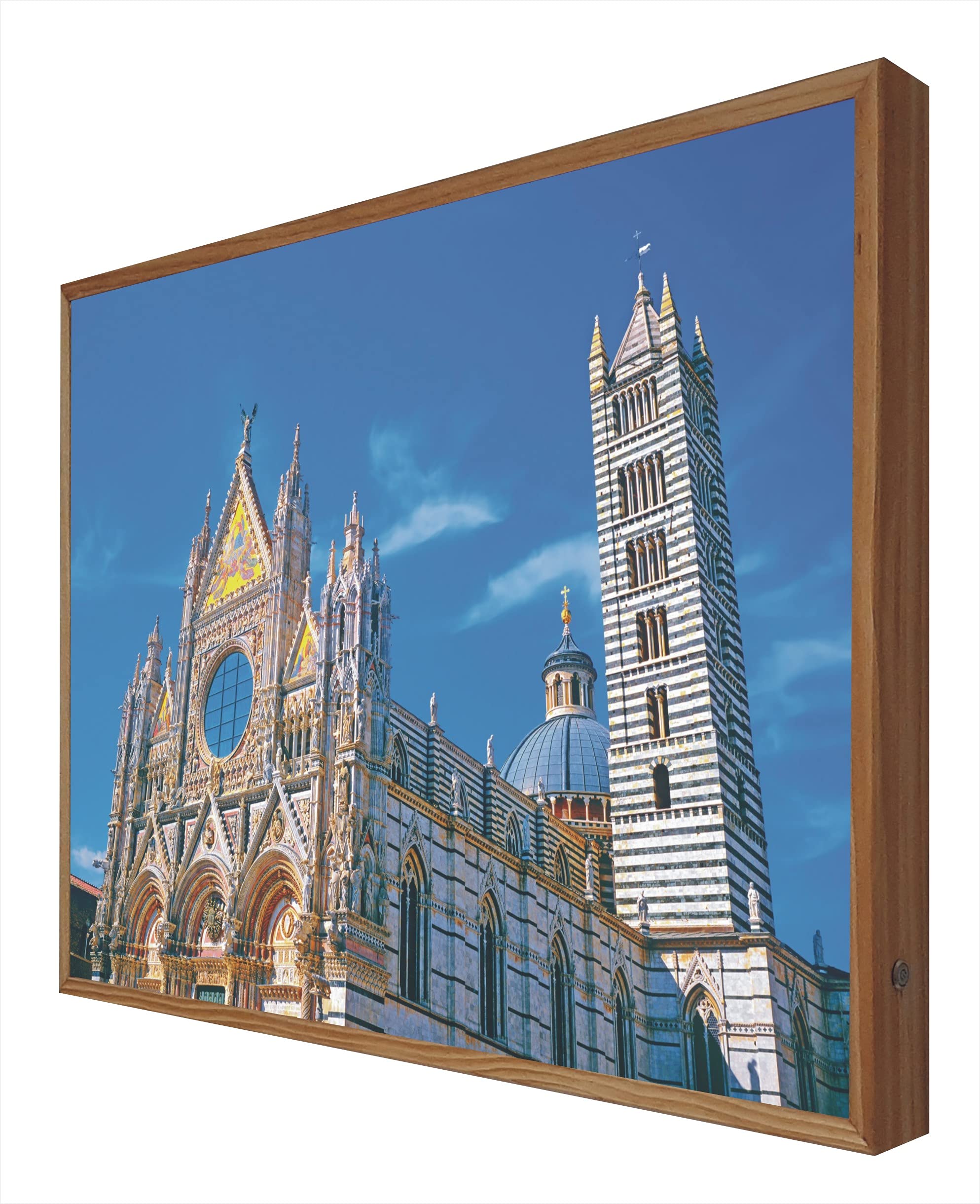 Panneau vintage illuminé Catedral Siena idéal salon et bureau