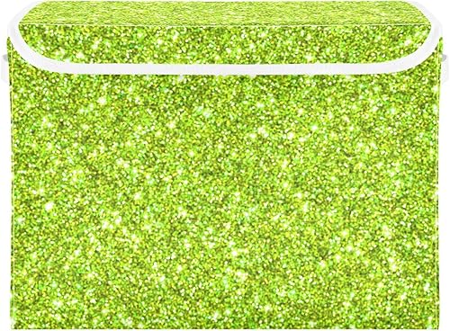 Miniatura 1 de GAIGEO Green Sparkle - Contenedores de almacenamiento grandes, organización y almacenamiento, organizador de almacenamiento de armario, cestas de