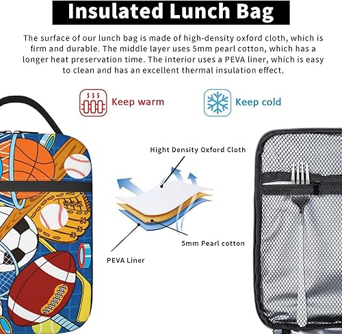 Miniatura 5 de Iunmvhc Lonchera térmica para mujeres y hombres, lonchera reutilizable para adolescentes, lonchera térmica para adultos, bolsa de almuerzo para