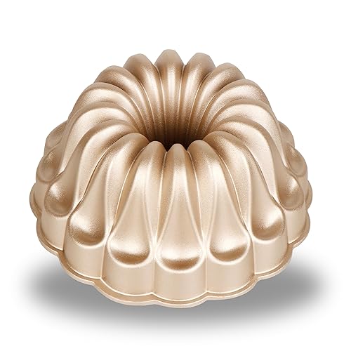 Baker's Secret for Fluted Cake Pan, Fluted Cake Pans, Perfect for Fluted Cakes, Die Cast Aluminum Cake Pans, 2 Layers Non-stick Coating, Cake Pan - Cast Aluminum Collection (Fountain) - Fountain