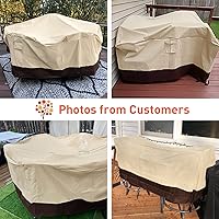 Vista 2 de Arcedo Funda para patio bistró, funda impermeable para muebles de exterior, funda resistente para mesa y sillas de bar, 80 pulgadas de largo x 32