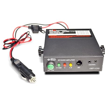 BTECH AMP-V25D Amplifier (Supports DMR) VHF (136-174MHz), 20-40W Output (2-6W Input), Analog and Digital Modes, Compatible with All Handheld Radios: BTECH, BaoFeng, Kenwood, Yaesu, ICOM, Motorola