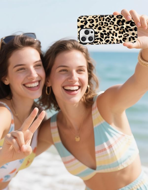 Aitipy Magnetic Cheetah Print Phone Case for iPhone 15 Pro Max, White by Aitipy - Used condition - Image 7