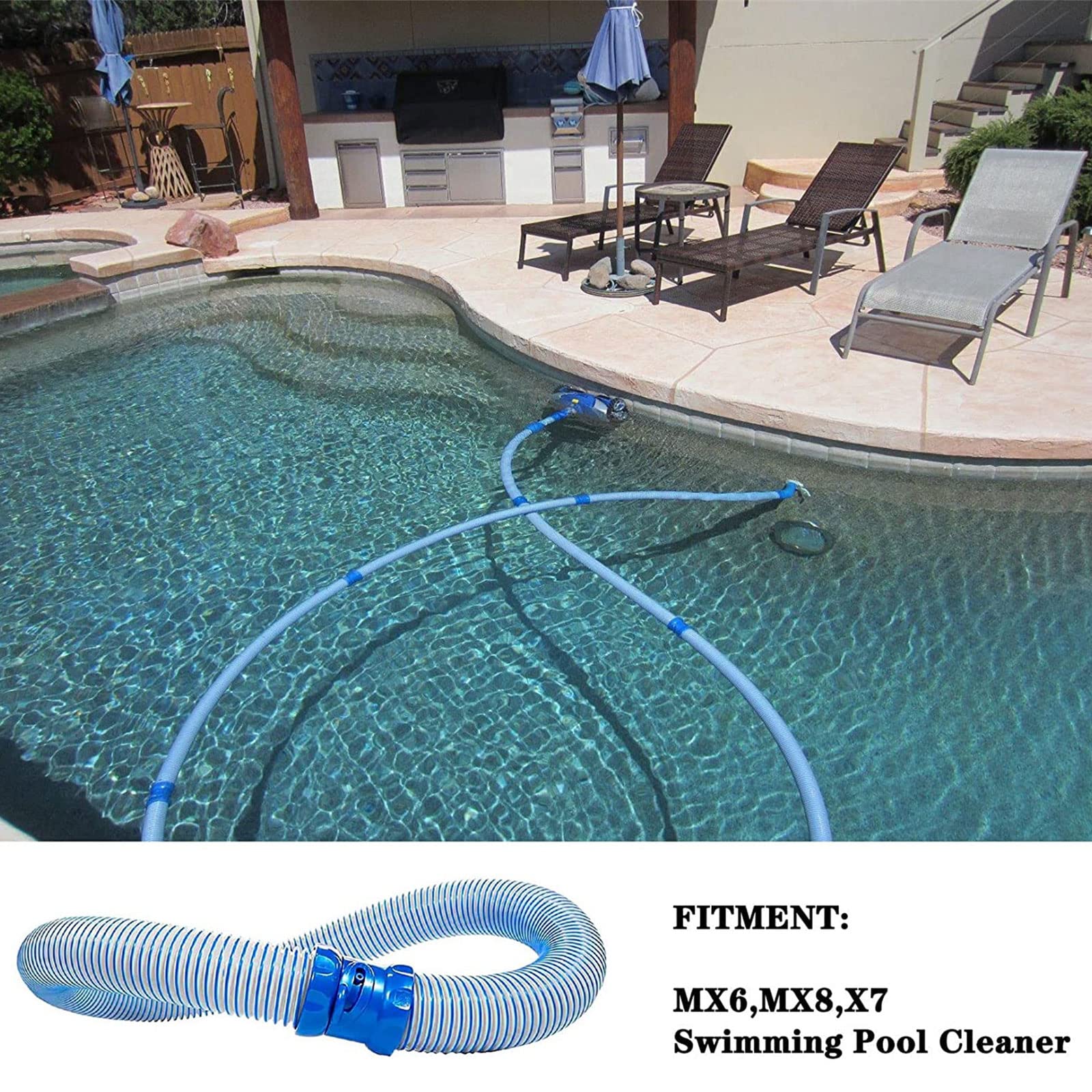 BOLOUY Hose Cleaner Hose Replacement Pool Cleaner Twist Lock Hose for MX6 MX8 Pool Cleaner Easy to Use