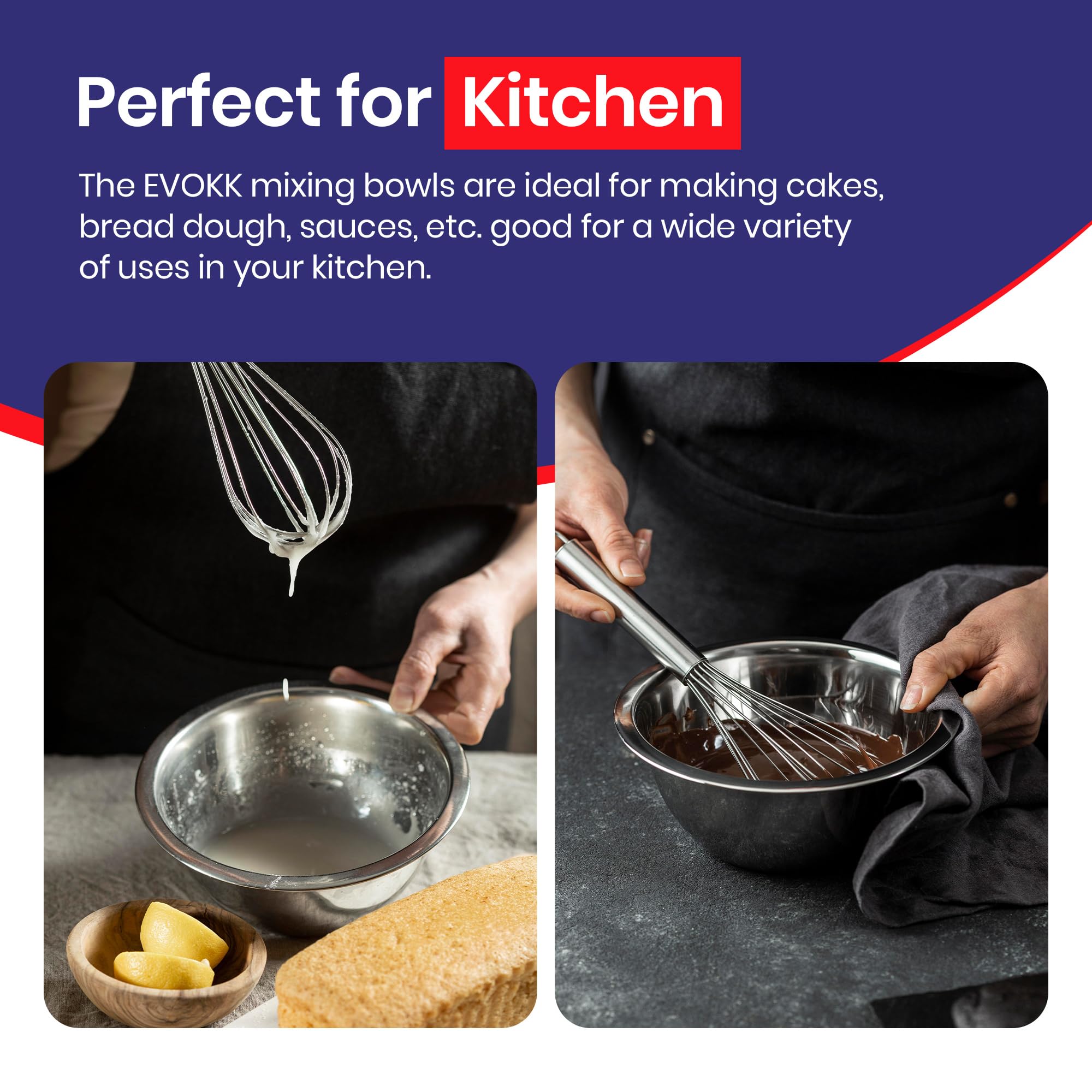 TOOSOAR 5 Pezzi Ciotole Cucina, Ciotole Acciaio Inox con Coperchio set