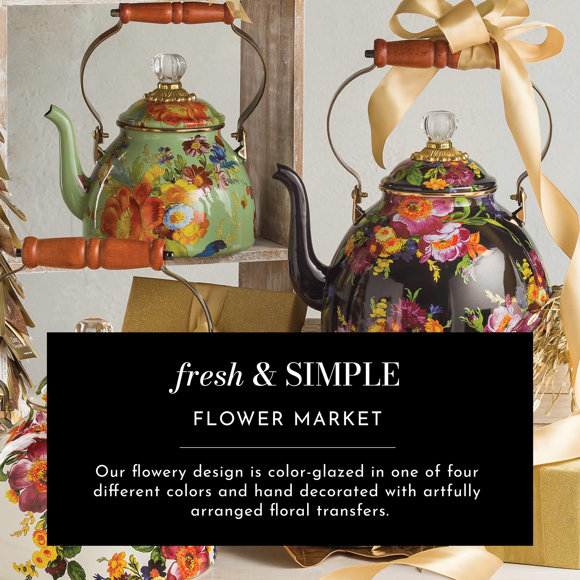 Amazon.co.jp: MACKENZIE-CHILDS White Flower Market Almost