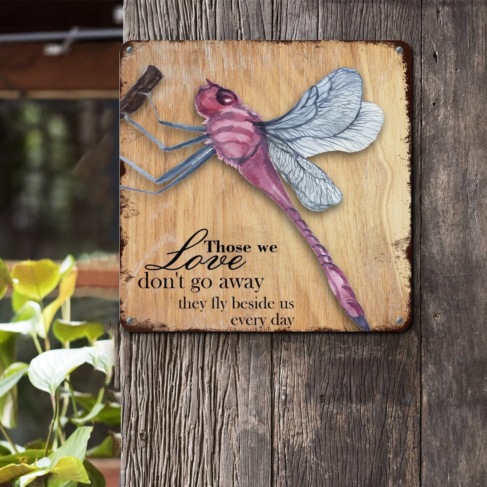 Cusde Dragonfly Decor Those We Love Don't Go Away They Fly Beside Us