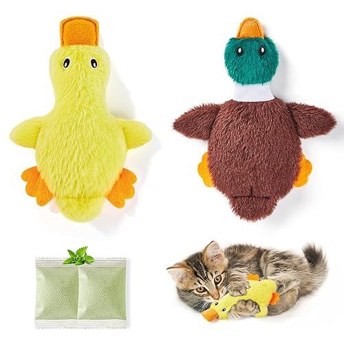 Potaroma Cat Toys Catnip Crinkly Sound 2 Pcs, Mess-Free Stuffless