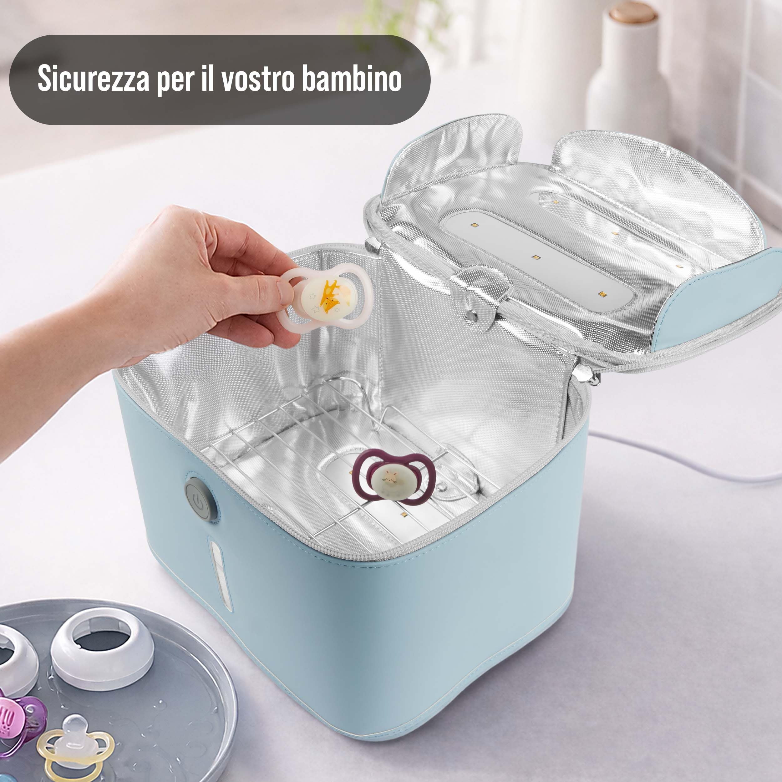 Pulox Borsa di disinfezione UVC - Sterilizzatore UV portatile per una sterilizzazione rapida al 99,9% in 3 minuti