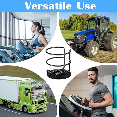 Miniatura 7 de Paquete de 2 portavasos magnéticos, soporte de metal resistente para bebidas, base magnética fuerte de 3.46 pulgadas, organizador de tazas