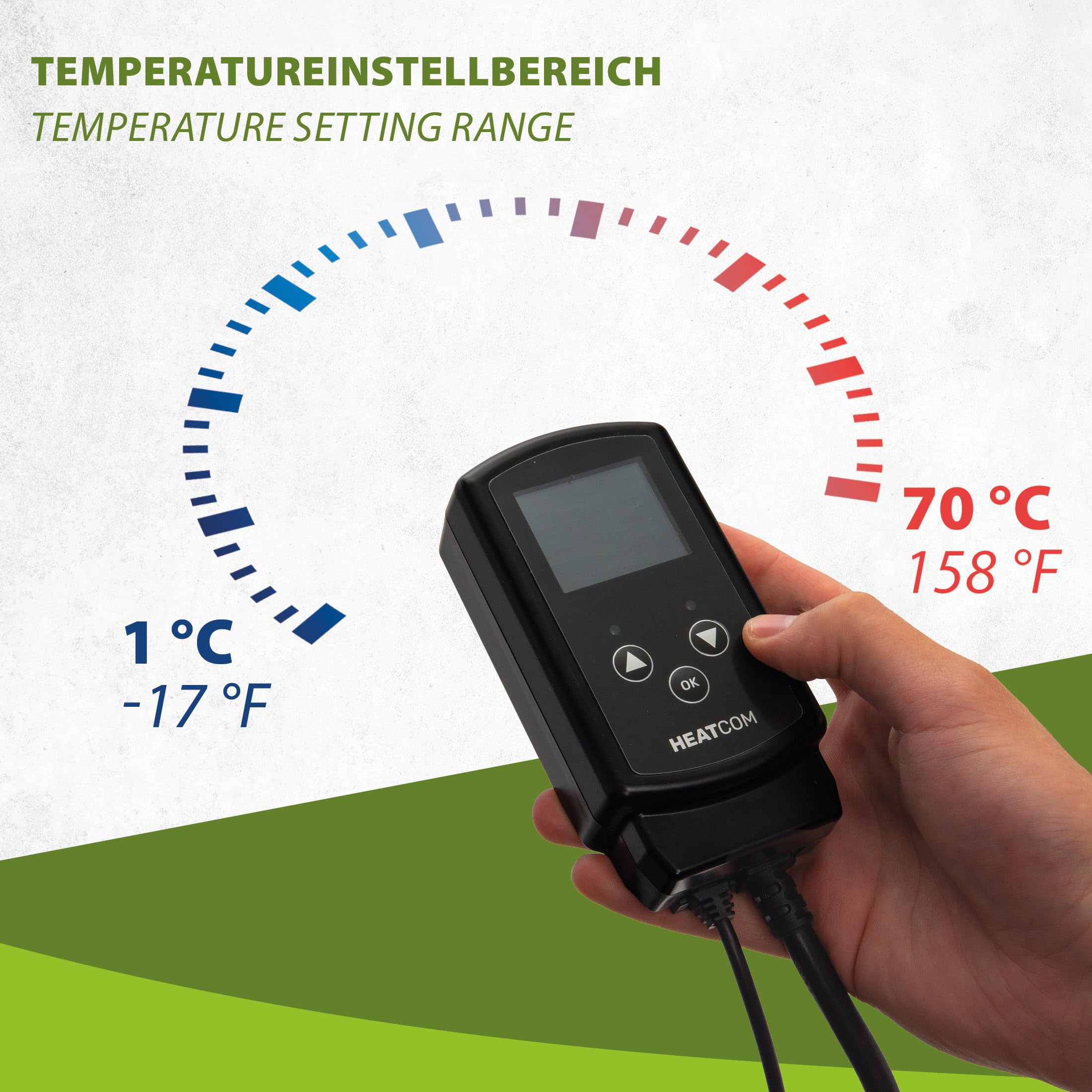 HC200 UNI termostat do gniazdka zewnętrznego, czujnik 2 m, IP44, 3000 W