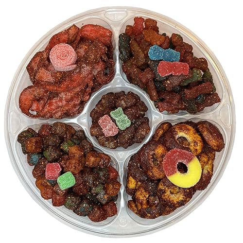 CHILI SOUR Bandeja de regalo de gomitas mezcladas, caja de vacaciones surtido agridulce picante de 2 libras