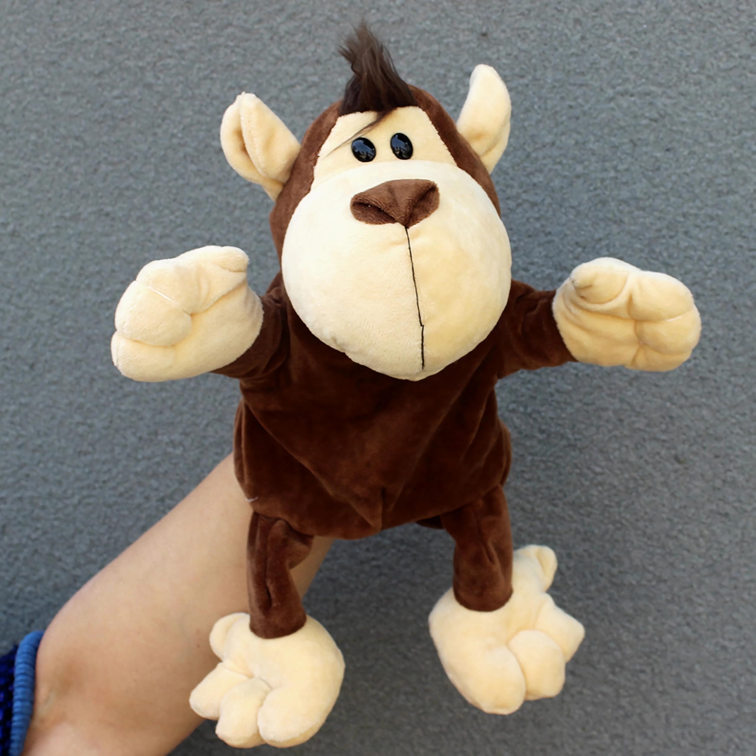 LOMTRATS Animal Hand Puppets for kids,Toddler Includes Wolf Tiger Lion Monkey with Legs, Perfect for Storytelling,Teaching,Preschool,Birthday Gifts