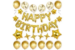 Cheerful Birthday Ambiance with Golden Decor