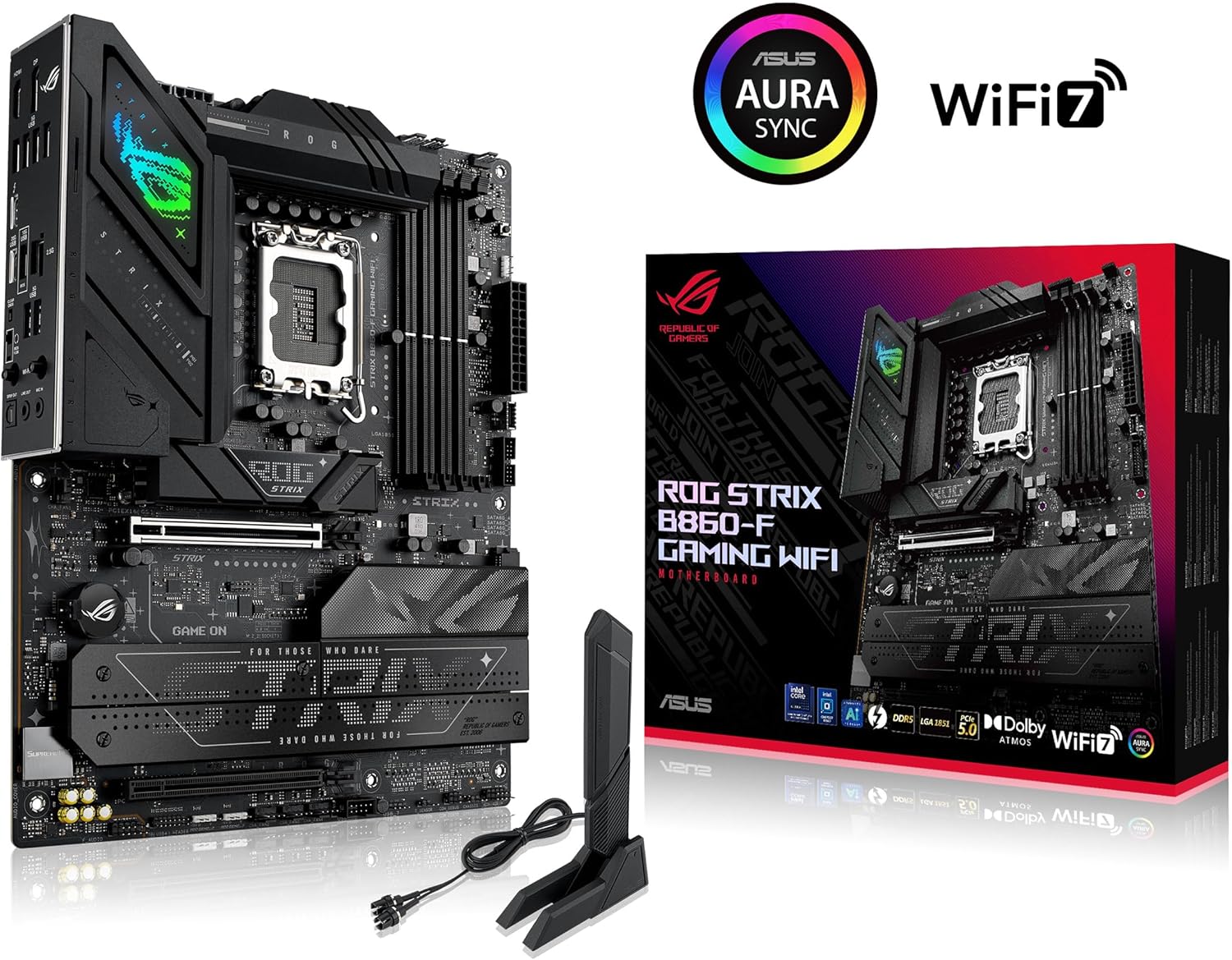 Asus Sparepart Rog Strix B860-F Gaming WiFi Intel B860 Lga 1851 (Socket, W129022459 (Intel B860 Lga 1851 (Socket V1) ATX)