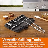 Vista 8 de Yaxa Basics Juego de herramientas para barbacoa de acero inoxidable de 4 piezas con bolsa de transporte