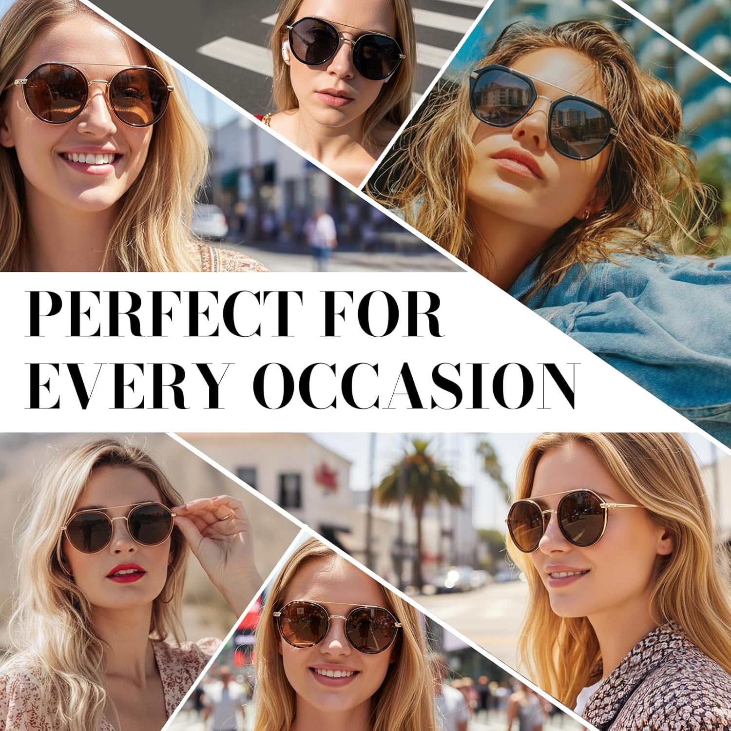 Retro Tangle Free Aviator Sunglasses for Women Trendy Round Frame 2026 Fashion Designer lady Shades - Image 6