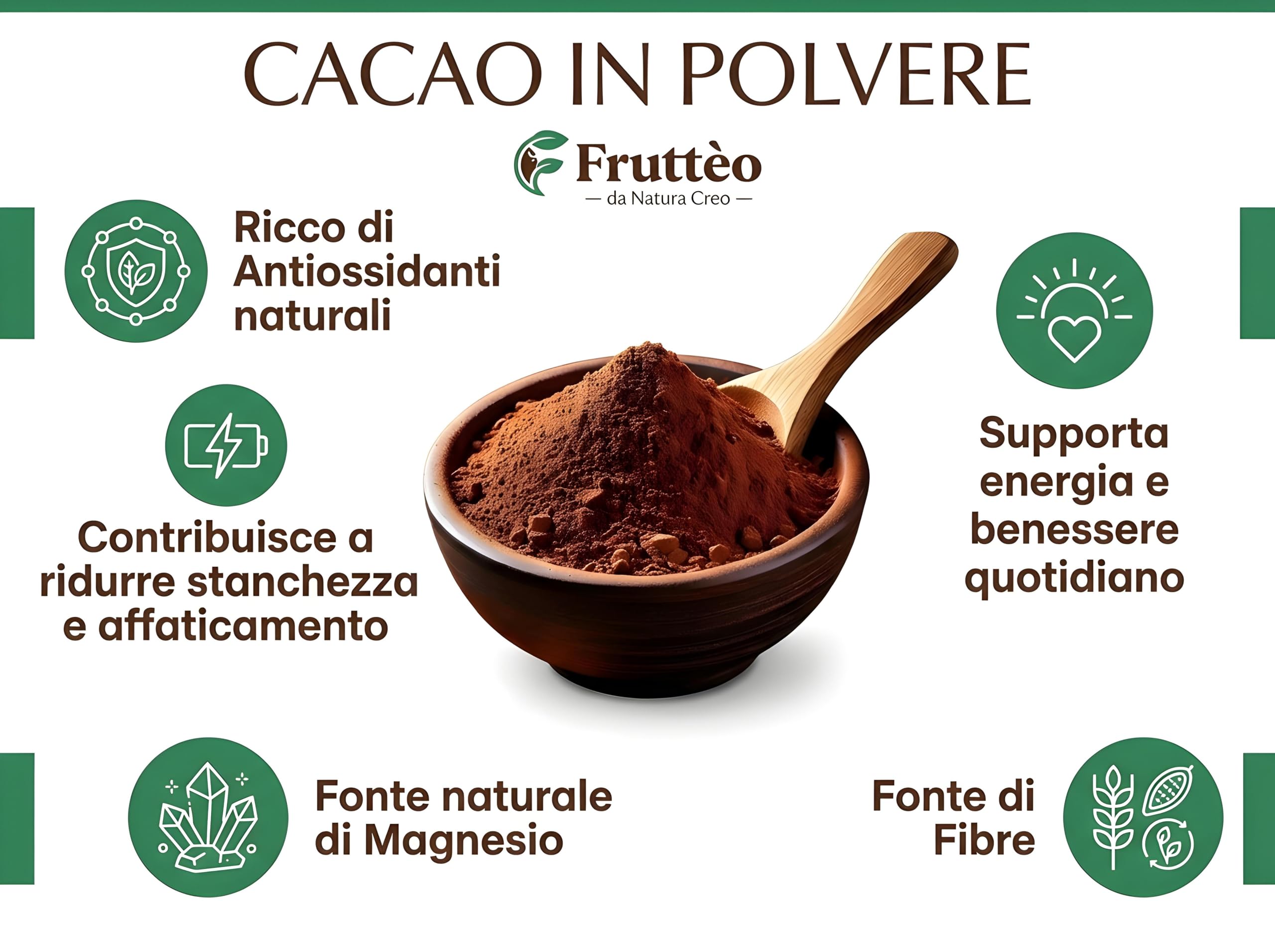 Cacao Amaro in Polvere 1 Kg – Criollo del Venezuela – 100% Puro Senza Zucchero – Gusto Intenso e Corposo – Alcalinizzato – Ideale per Dolci e Cioccolata Calda