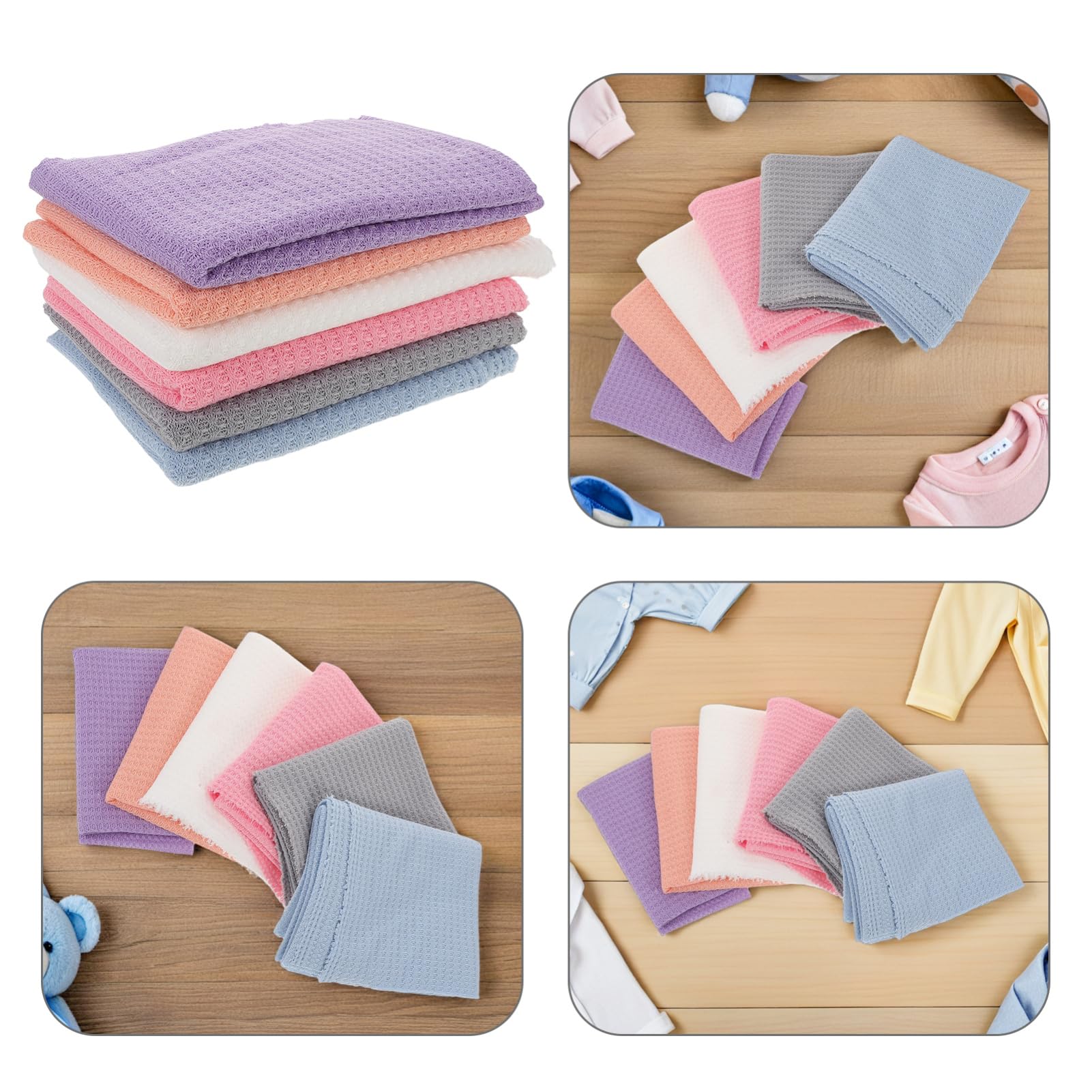 FRCOLOR 6piezas Fotografía De Swaddle Elástica para Recibir Fotos De Bebés DIY De Accesorios para Fotografía De Recién Nacidos Fulares para Recién Nacidos para