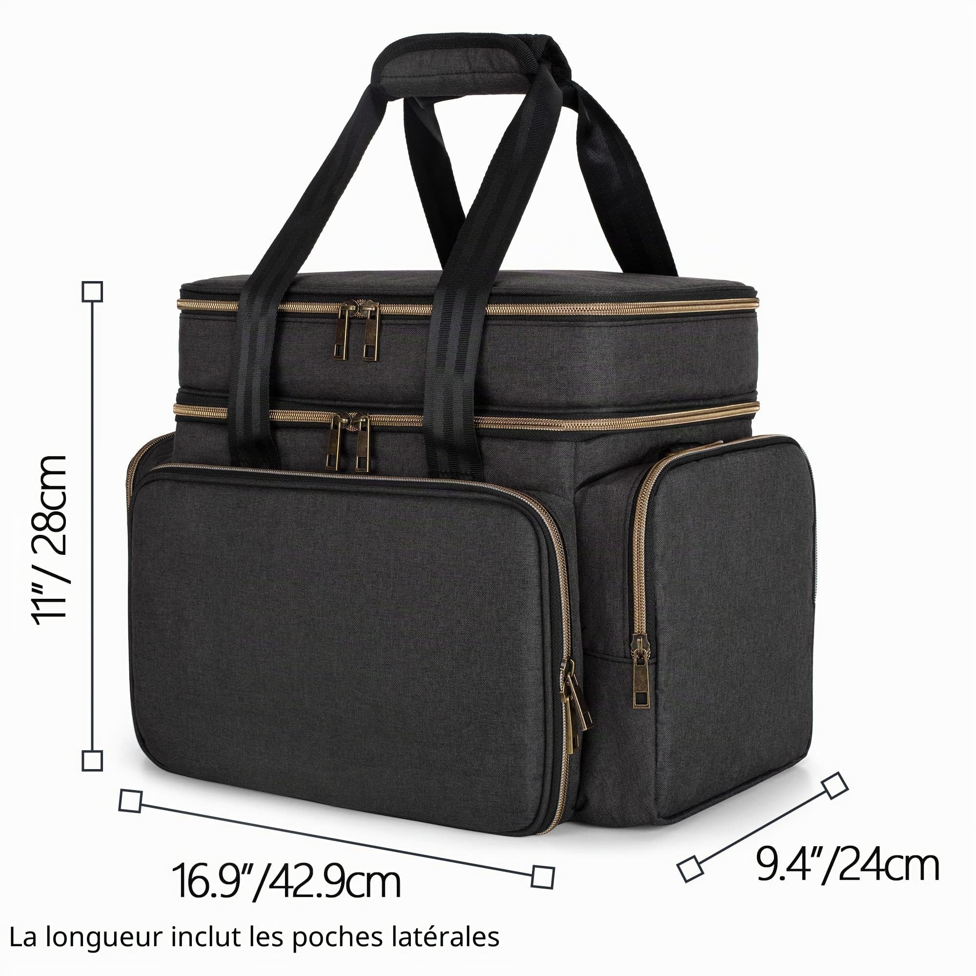 Trunab Sac de Transport pour Console Compatible avec Xbox Series X, Étui de Transport avec Plusieurs Poches de Rangement pour Manettes Xbox, Jeux, Disque Dur Portable et Autres Accessoires, Noir